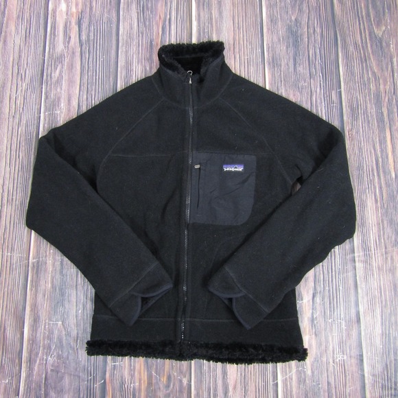 Patagonia Jackets & Blazers - Patagonia Jacket Womens Medium Reversible Fleece Full Zip Retro Winter Warm Coat